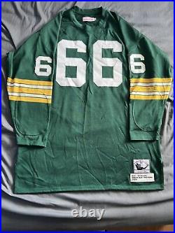 100% Authentic 1966 Ray Nitschke Green Bay Packers Mitchell Ness Jersey 52 2XL