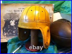 1940 Greenbay Packer Yellow Style Leather Football helmet