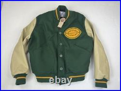 1950's Green Bay Packers Ebbets Field Flannel Jackets Size Small Wool Leather 1950's Green Bay Packers Ebbets Field Flannel Jackets Size Small Wool Leather