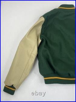 1950's Green Bay Packers Ebbets Field Flannel Jackets Size Small Wool Leather