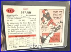 1957 Bart Starr #119 Football Card Green Bay Packers REPRINT