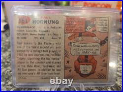 1957 Topps 151 Paul Hornung Rookie Card RC HOF Green Bay Packrs VG Soft Corners