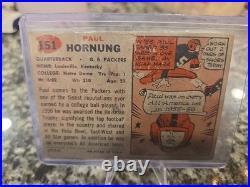 1957 Topps 151 Paul Hornung Rookie Card RC HOF Green Bay Packrs VG Soft Corners