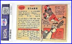 1957 Topps Bart Starr Rookie Card RC #119 PSA EX-MT 6 Packers