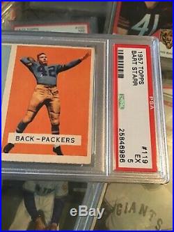 1957 Topps Football #119 Bart Starr Green Bay Packers RC Rookie HOF PSA 5 EX