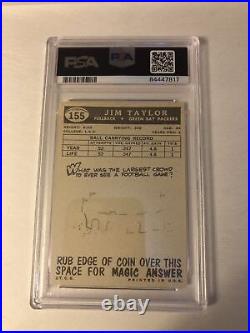 1959 Topps #155 Jim Taylor Rookie RC HOF Green Bay Packers