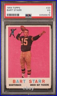 1959 Topps NFL Football 23 Bart Starr PSA 3 Green Bay Packers