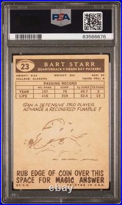 1959 Topps NFL Football 23 Bart Starr PSA 3 Green Bay Packers