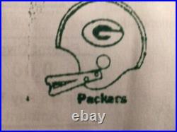 1960s Vintage Orginal issue Green Bay Packers Helmet logo STAMP G LOGO HELMET