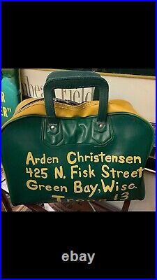 1960s vintage Packerland wisc Green Bay Packers Utility Bag. Vince Lombardi Era