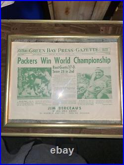1961 Green Bay Packers World Championship Souvenir Placemat