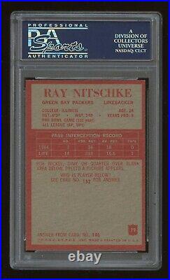 1965 Philadelphia #79 Ray Nitschke Green Bay Packers HOF PSA 8 sharp