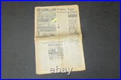 1967 Green Bay Packers Super Bowl Champions Newspaper Bart Star Krammer