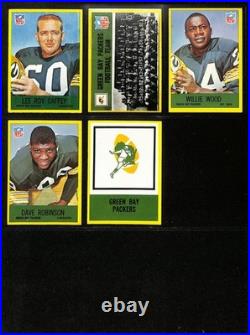 1967 Philadelphia Football Cards Green Bay Packers Complete Team Set (13) 200319