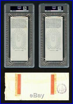 1967 Super Bowl 1 I Gold Full Ticket Ex-mt Psa 6 Pair With Original Envelope