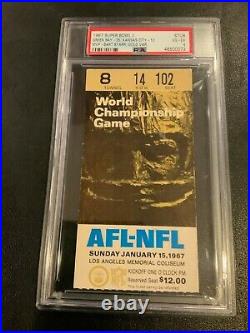 1967 Super Bowl I Ticket Stub PSA VG-EX 4. Packers 35 Chiefs 10 HOF