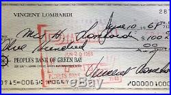 1968 Vince Lombardi Signed Autographed Personal Check BGS Packers HOF