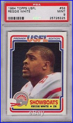 1984 Topps USFL #58 Reggie White PSA 9 Mint Eagles Packers RC Rookie