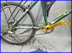 1985 18 cannondale sm700 custom gold green bay packers mountain trail bike