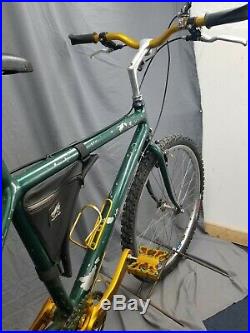 1985 18 cannondale sm700 custom gold green bay packers mountain trail bike