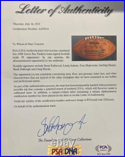 1987-88 Green Bay Packers Team Signed NFL WILSON Football Sharpe Rookie PSA/DNA 1987-88 Green Bay Packers Team Signed NFL WILSON Football Sharpe Rookie PSA/DNA