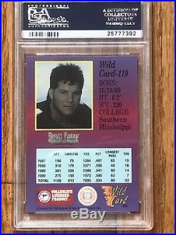 1991 Wild Card Brett Favre 1000 Stripe PSA 10 RC Rookie Pop. 8