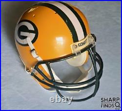 1995 Schutt Green Bay Packers Full-Size Helmet with 2005 NOCSAE Recert Display
