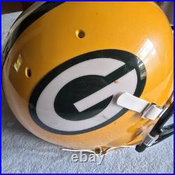 1995 Schutt Green Bay Packers Full-Size Helmet with 2005 NOCSAE Recert Display