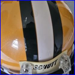 1995 Schutt Green Bay Packers Full-Size Helmet with 2005 NOCSAE Recert Display