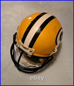 1995 Schutt Green Bay Packers Full-Size Helmet with 2005 NOCSAE Recert Display