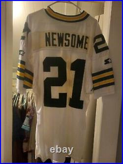1996 Craig Newsome Authentic Green Bay Packers Starter Road White Jersey 52/XL