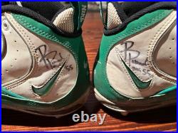 1996 GREEN BAY PACKERS Game Worn Football Shoes Cleats 55 Bernardo Harris Signed