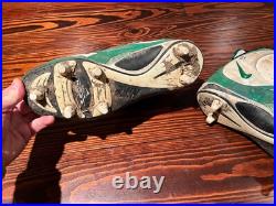 1996 GREEN BAY PACKERS Game Worn Football Shoes Cleats 55 Bernardo Harris Signed