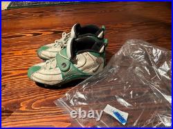 1996 GREEN BAY PACKERS Game Worn Football Shoes Cleats 55 Bernardo Harris Signed