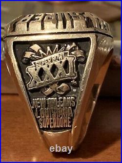 1996 Green Bay Packers Championship 10k Gold Commemorative Ring SB XXXI 33/300