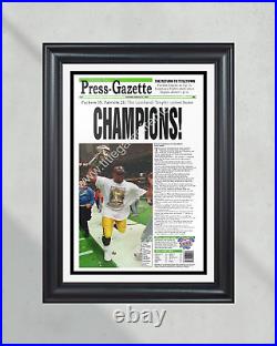 1997 Green Bay Packers Super Bowl Framed Newspaper Cover Print Reggie White