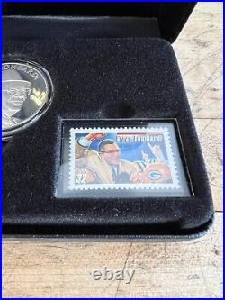 1997 Green Bay Packers Vince Lombardi. 999 Silver Coin and Stamp Set 1478/5000