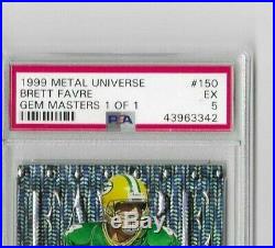 1999 Skybox Metal Universe Brett Favre Gem Masters PSA 5 (1 of 1)
