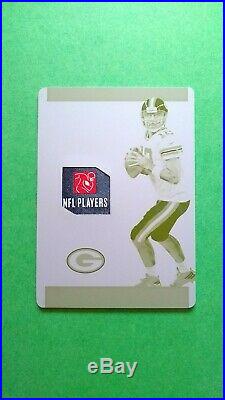 1/1 2017 National Treasures Aaron Rodgers Printing Plate Packers Jersey Patch