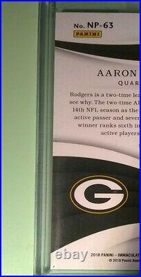 1/1 2018 Immaculate Aaron roDgers Nameplate Packers worn used jersey letter D /7