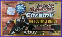 2000 Bowman Chrome Football Hobby Box Factory Sealed Tom Brady Rookie Refractor