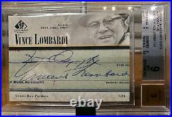 2002 Sp Legendary Cuts Vince Lombardi Signature Autograph Bgs 9/9 Graded Packers