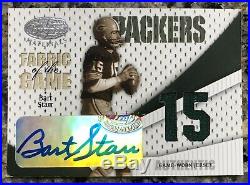 2004 Fabric Of The Game FOTG Bart Starr Autograph Jersey 02/15