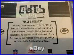 2004 Leaf Limited Vince Lombardi Limited Cuts Auto /25 Autograph Card