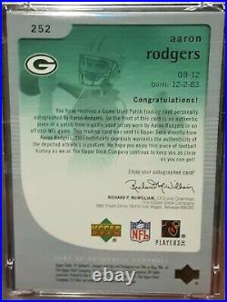 2005 05 SP Authentic Aaron Rodgers Rookie Jersey Patch Auto RPA only 99 made RC