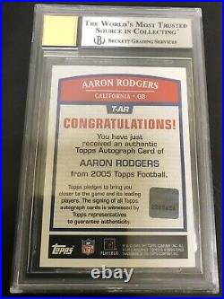 2005 AARON RODGERS Topps Autographs Auto Rookie Rc BGS 9 /10 Auto