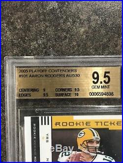 2005 Aaron Rodgers Playoff Contenders BGS 9.5/10 Low Pop! PSA 10