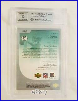 2005 Aaron Rodgers SP Authentic RC Auto RPA /99 #252 BGS 9/10