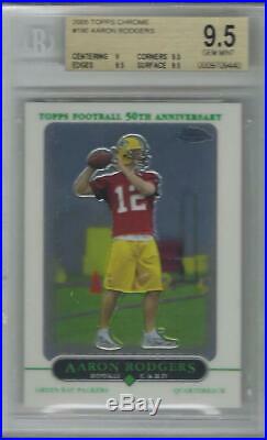 2005 Aaron Rodgers Topps Chrome RC. Graded BGS 9.5 Gem Mint