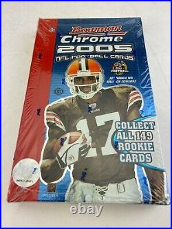 2005 BOWMAN CHROME Factory Sealed Football Hobby Box, Possible Aaron Rodgers RC